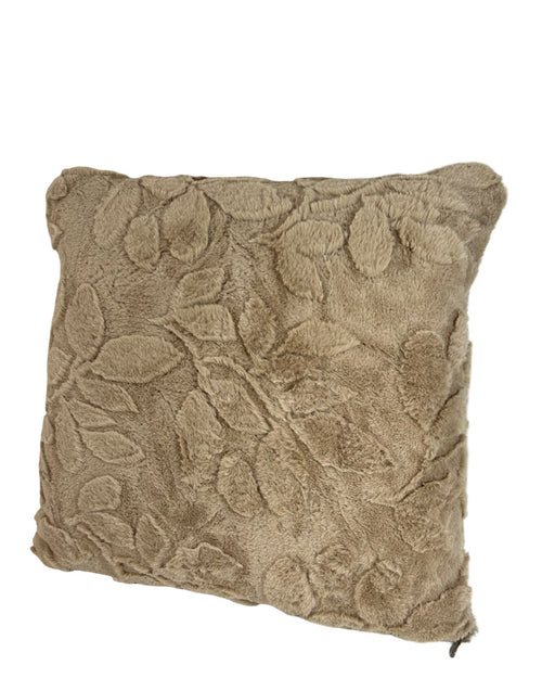 Cojin funda mink hojitas srt 45x45cm ( no incluye relleno)
