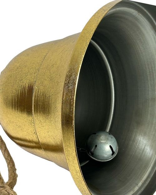 Campana metalica dorada 42 cm