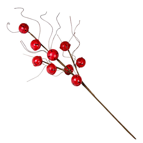vara multibellotas cascabel rojo y blanco 55 cm