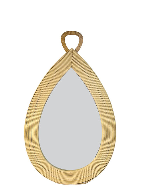 espejo en madera mediano gota 67x40 cm