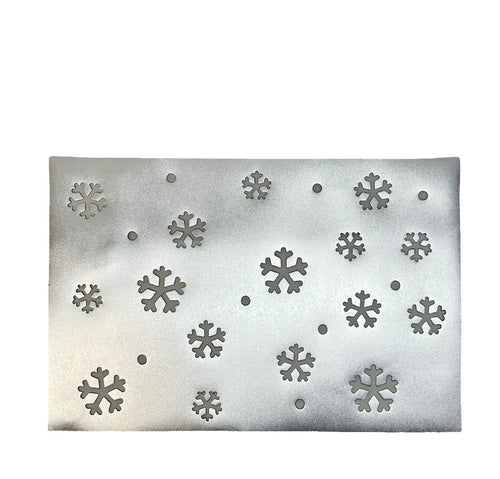 individual navideño copitos de nieve 30x45 cm