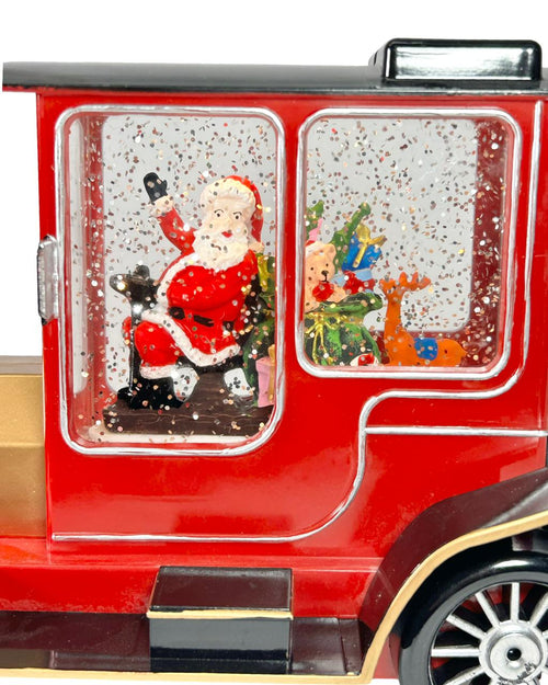 Carro burbuja rojo de santa 16x27 cm