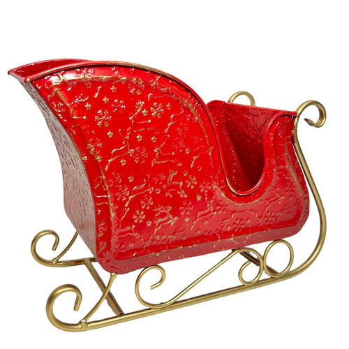 Trineo Rojo Renos Met Pqñ 24x35