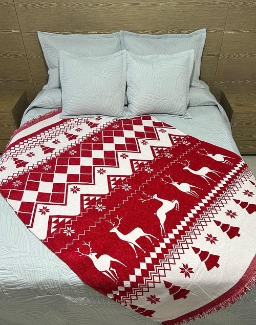 pie de cama cubre sofa trineo y arbol 130x180 cm