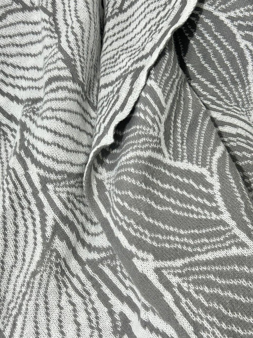 manta para sofa hojas gris 130x170 cm