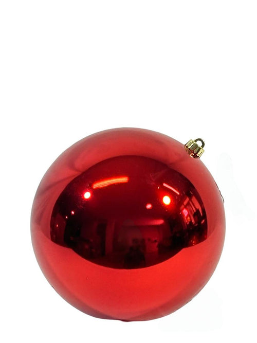 bola brillante roja x1 unidad 15 cm
