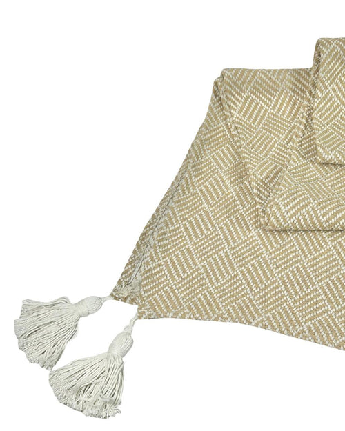 pie de cama burdo borlas 210x60 cm