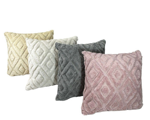 Funda cojin rombos mink  colores surtidos 45x45 cm (no incluye el relleno )