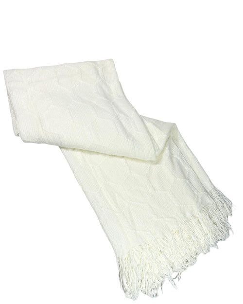 Manta o troup panal tejida beige 130x170cm