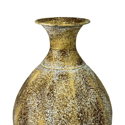 jarron metalico artist ocre 2 tamaños