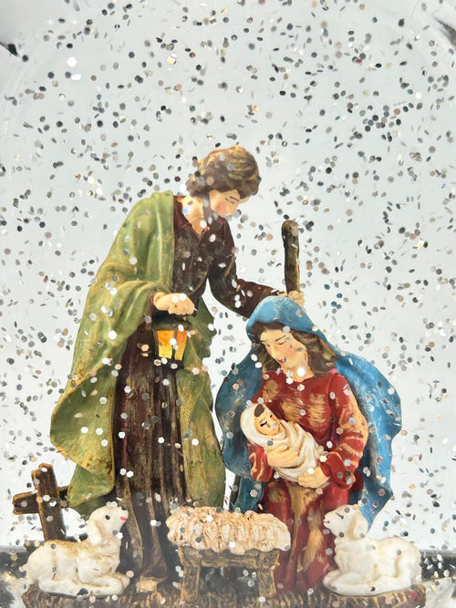burbuja con luz de nacimiento  romano 25x11 cm