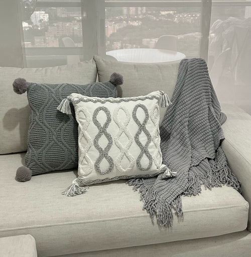 manta throw gris española   132x175 cm