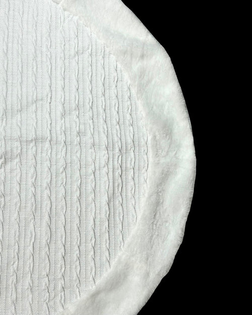 Pie de arbol nevado tejido de navidad 1m dmt