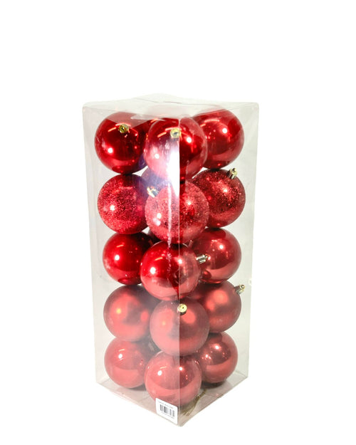 Bolas rojas 8 cm paquete x 20 unidades