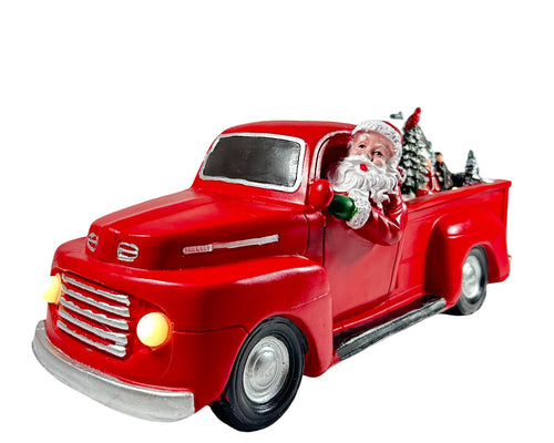 Camioneta santa de villa musical 35x15cm