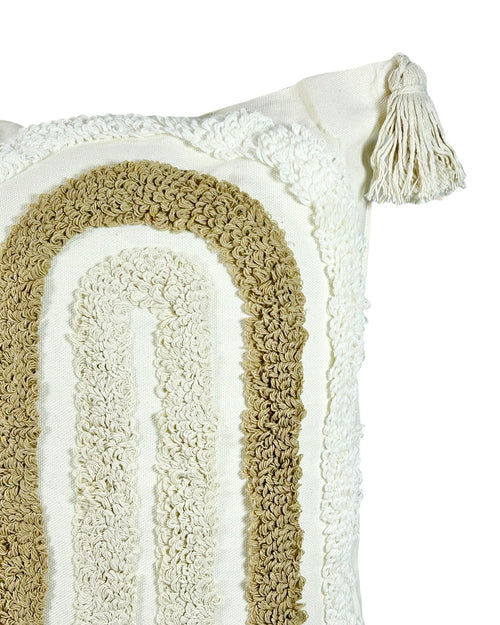 Cojin funda arcos moka y beige 45x45cm ( sin relleno )