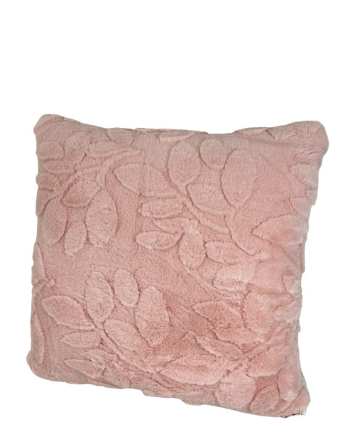Cojin funda mink hojitas srt 45x45cm ( no incluye relleno)