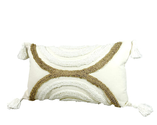 Cojin funda curve moka con beige 30x50cm