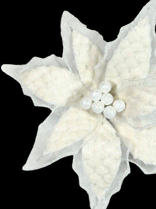 ponsetia cuadros blanco 25 cm
