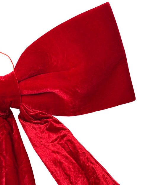 moño navidad velvet rojo 2 tamaños
