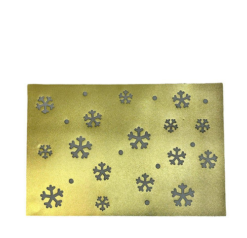 individual navideño copitos de nieve 30x45 cm