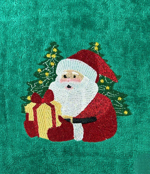 toalla navidad verde santa arbol 2 tamaños