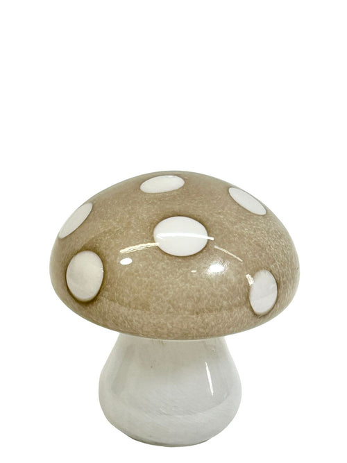 hongo en cristal pqño beige 10x12 cm