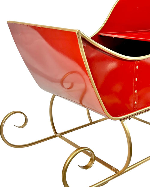 Trineo metal rojo gigante 90 cm x40 cm