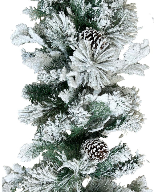 guirnalda nevada piñas 2.70 cm