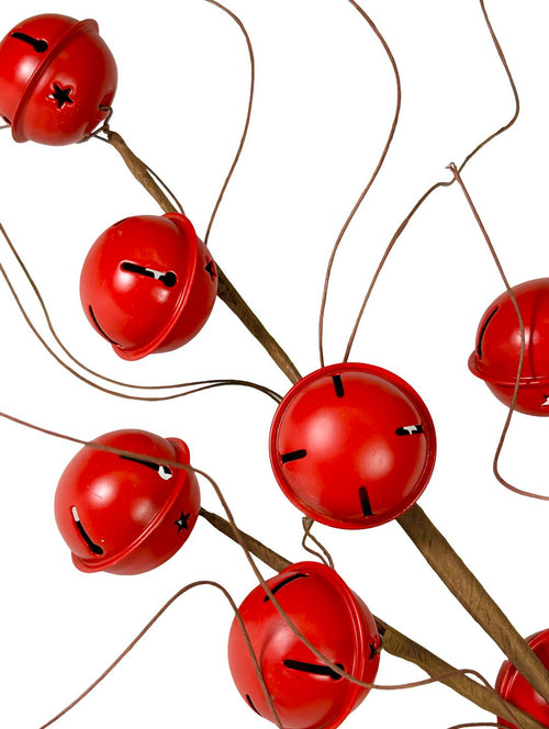 vara multibellotas cascabel rojo y blanco 55 cm