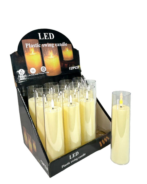 Vela bricero led calida  3 tamaños