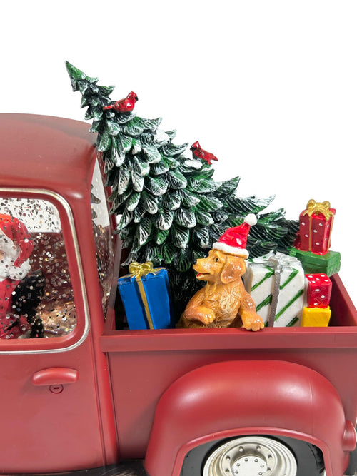 carro santa con perro atras  con pilas musical