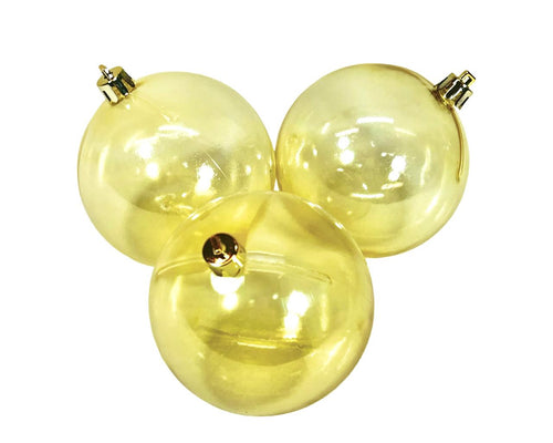 Bolas dorada clear 8cm x 20pcs