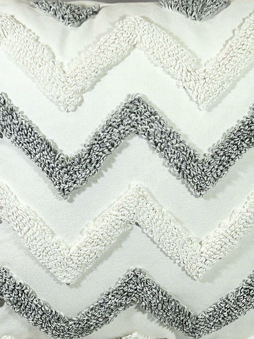 Cojin zigzac palermo bordado 45x45 cm (no incluye el relleno )