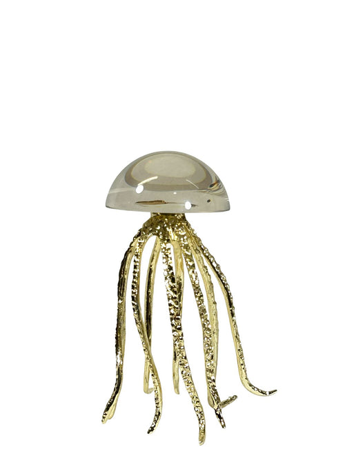 Meduza  mediana  en cristal metalica 15x11 cm