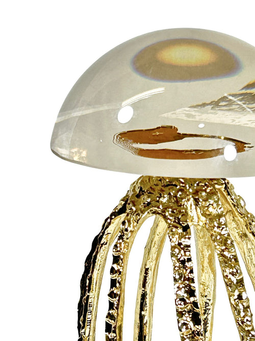 Meduza  grande en cristal metalica 23x11 cm