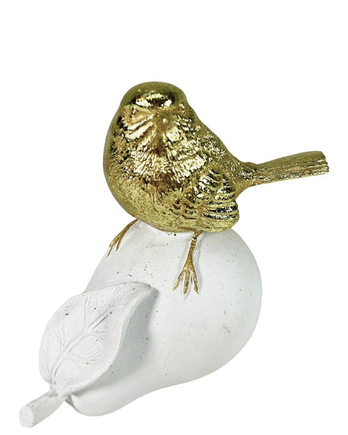 pajarito blanco y dorado boho frutas 3 estilos 13x10 cm