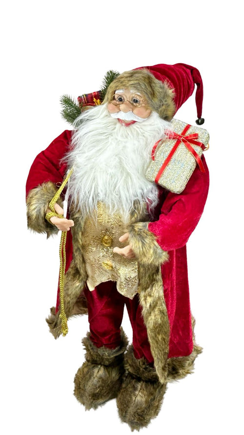 santa grande vino con regalos premium 90x38cm