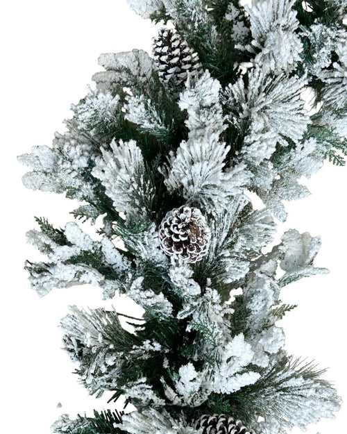 guirnalda nevada piñas 2.70 cm