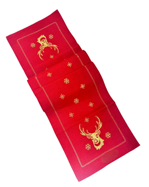 camino lino fino rojo renos 180x33 cm