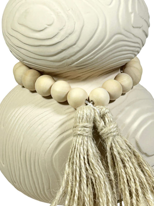 Florero pequeño silueta con collar boho 20x14