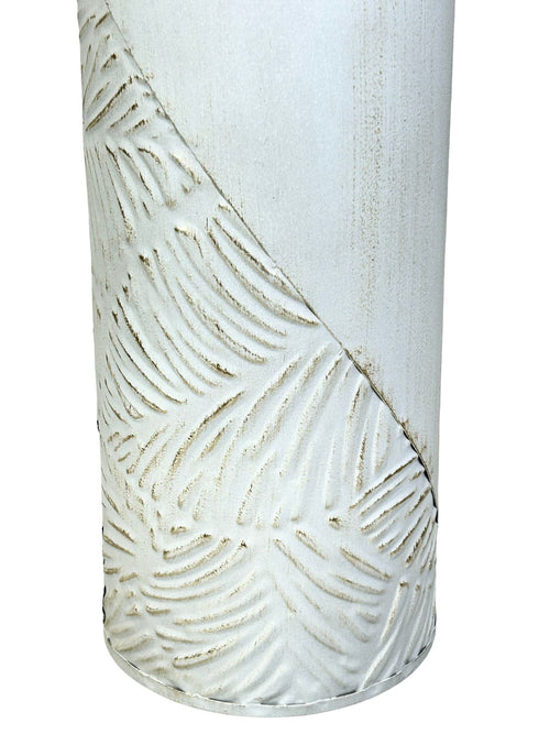 florero mediano metalico hojas 48 cm