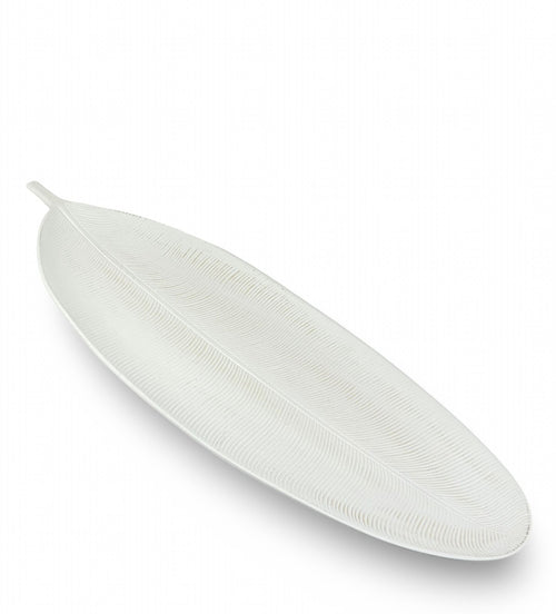 centro de hoja blanco madera 58x22 cm