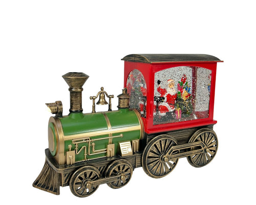 tren santa en pasta funciona  con luz musical y tambien con  3 pilas aa mide 28 cm de largo x 17 cm de ancho