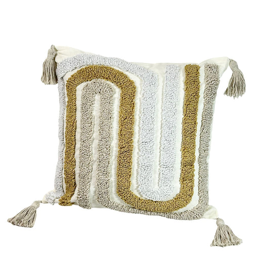 funda cojin bordado budapes beige 45x45 cm  (no incluye relleno)