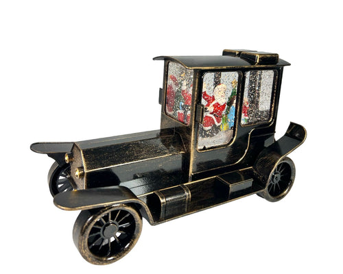 Carro burbuja clasico con santa musical 16x27 cm