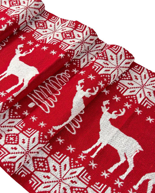 camino navideño jacquard renos  33x180 cm