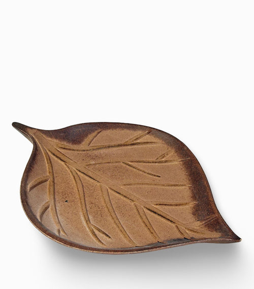 centro hoja madera asia 2 tonos 30x22 cm