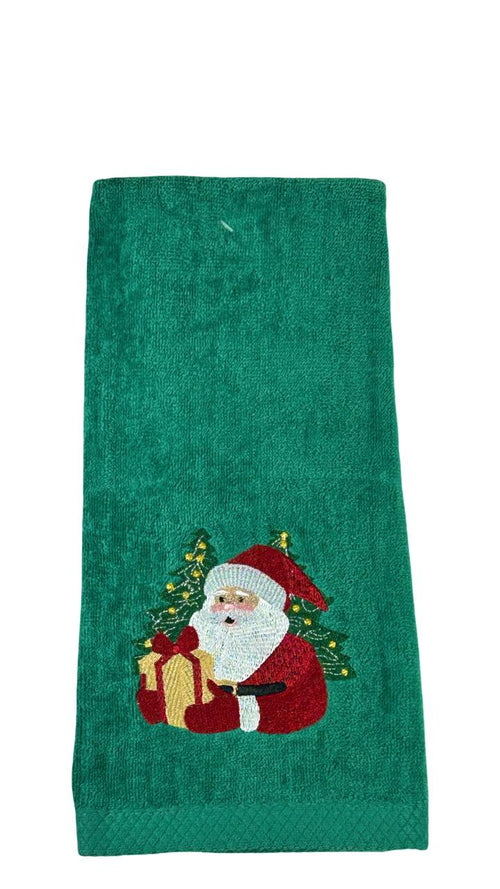toalla navidad verde santa arbol 2 tamaños