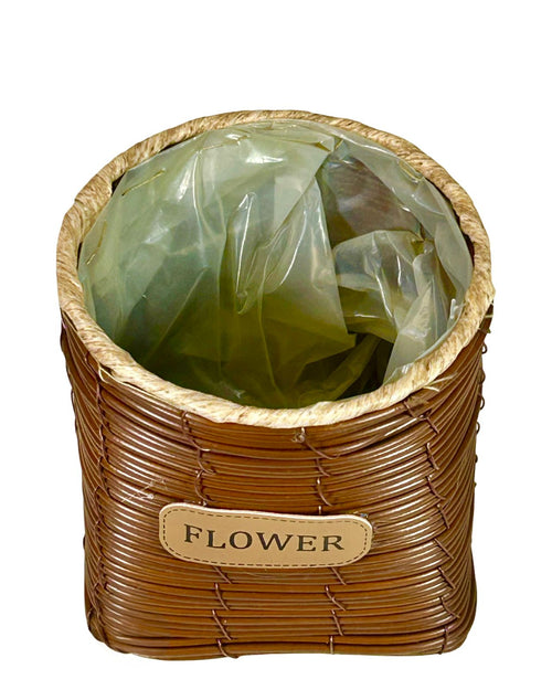 Macetero mediano en rattan sintetic 12x 13cm